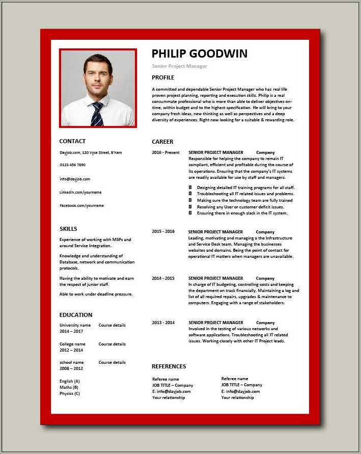 Resume Samples With Execute On Senior Management Goals