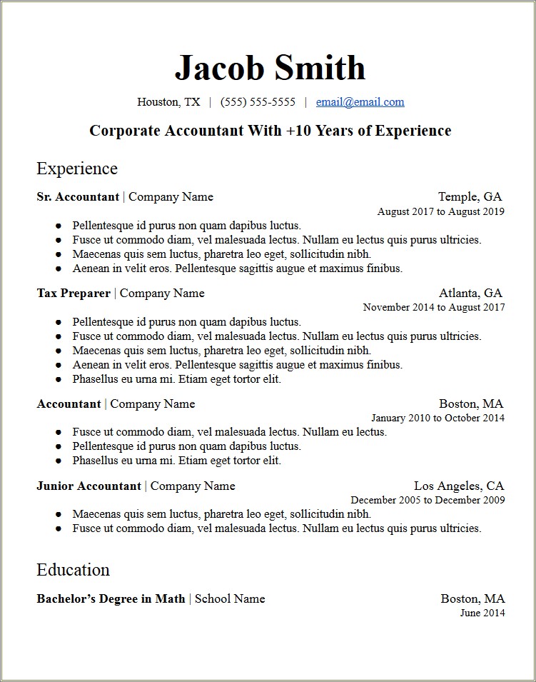 Resume Should I Use Profile Or Summary