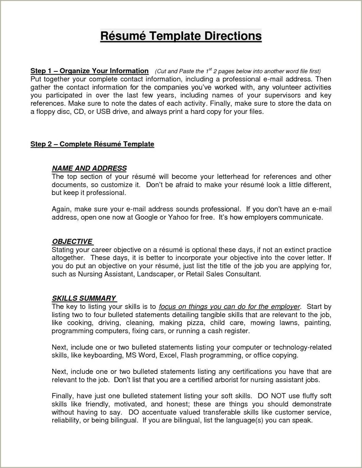 Resume Should You Have Summary On Top