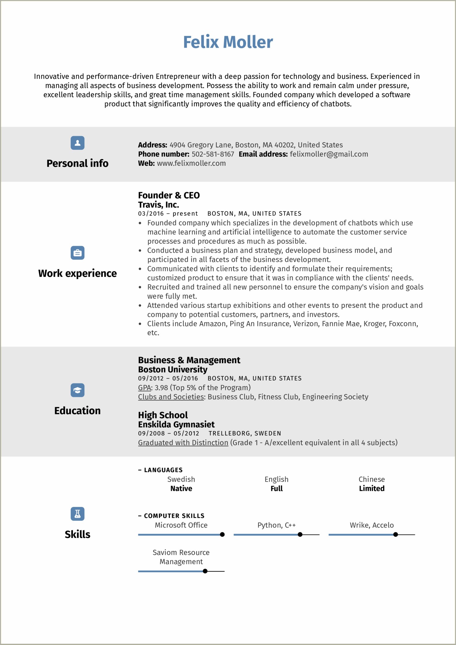 Resume Skills And Abilities Examples For Students