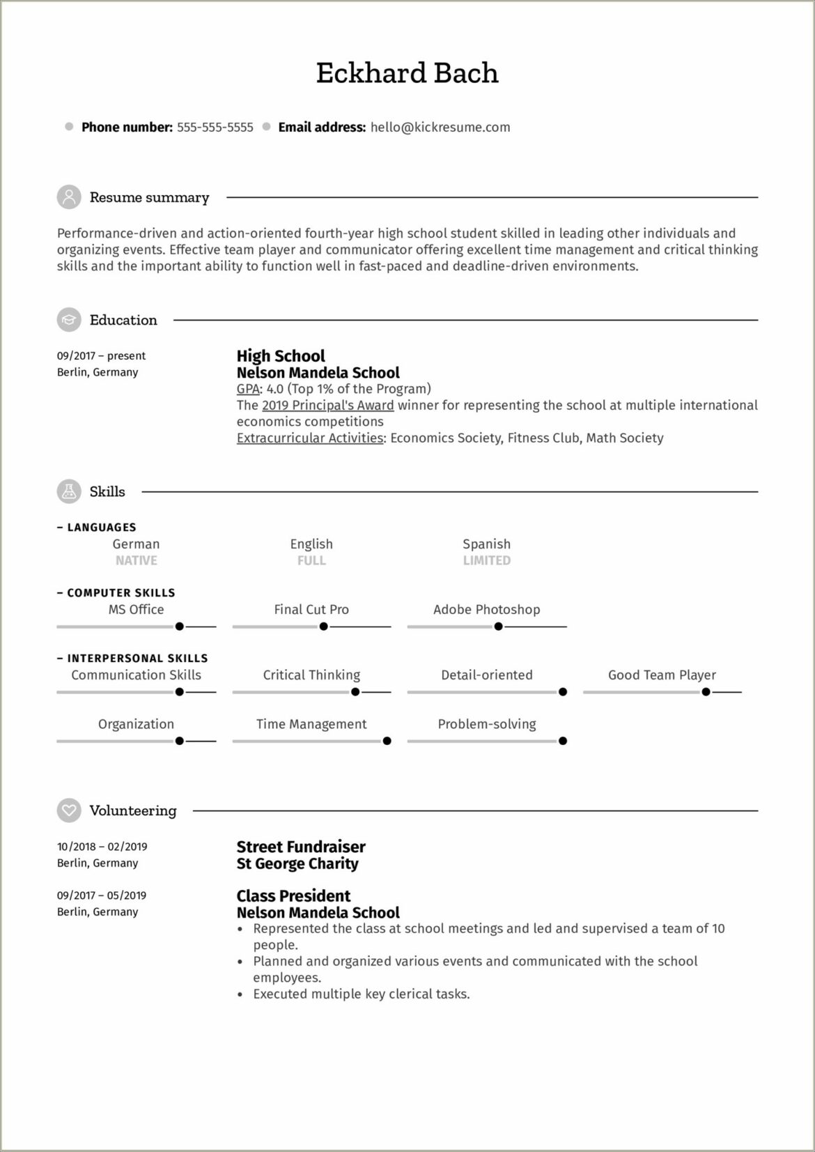 Resume Skills And Abilities For First Job