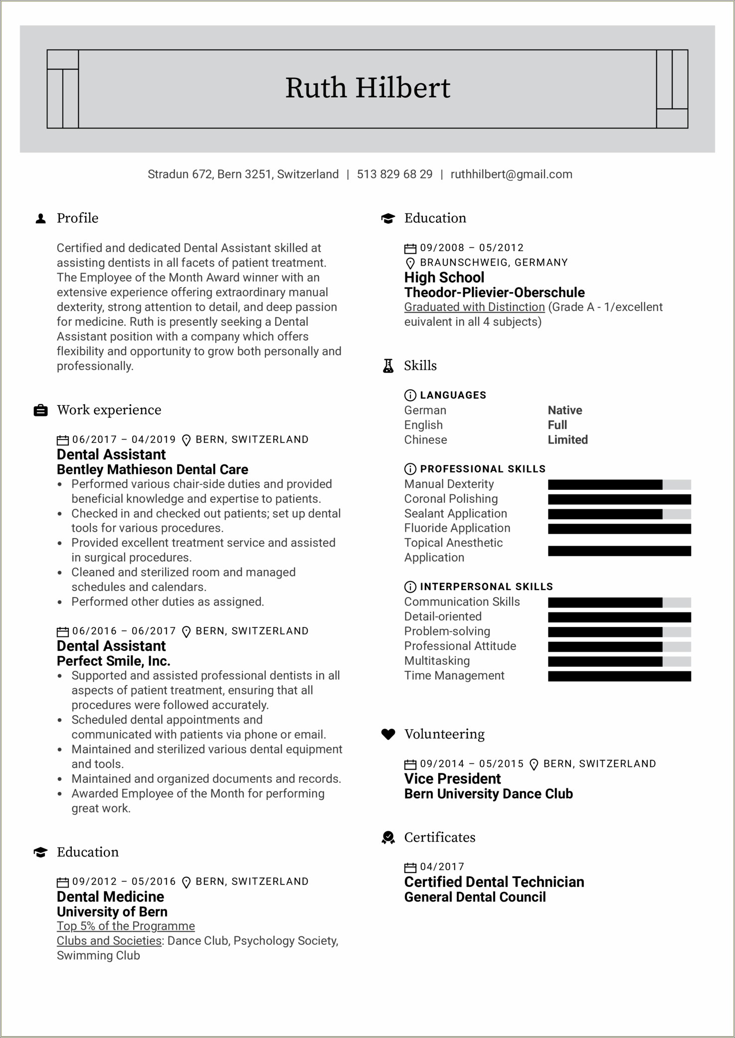 Resume Skills Examples Attention To Detail