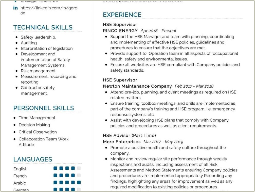 Resume Skills For A Company Trainer