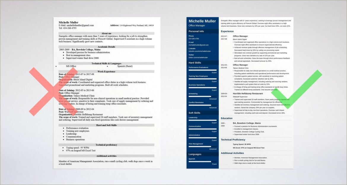 Resume Summary Examples For Front Office Manager