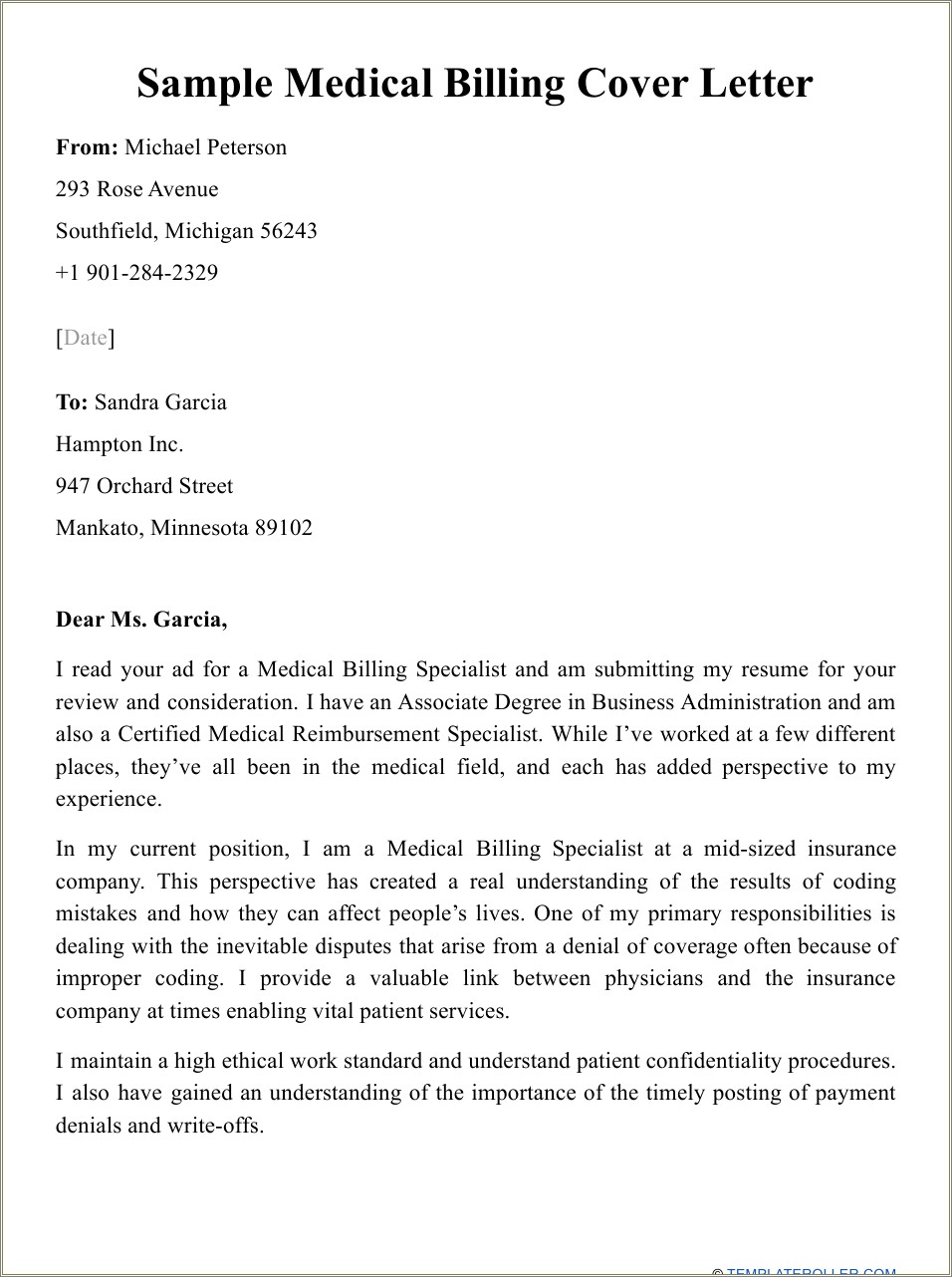 Resume Summary Examples For Medical Biller
