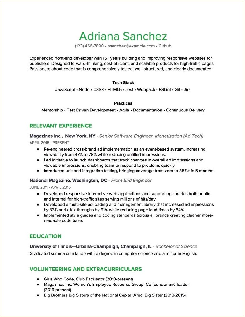 Resume Summary For New Graduate The Muse