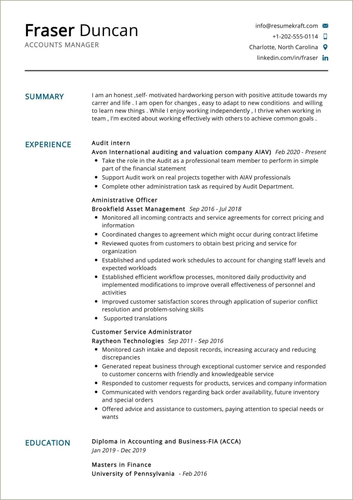 Resume Summary For Special Needs Assistant