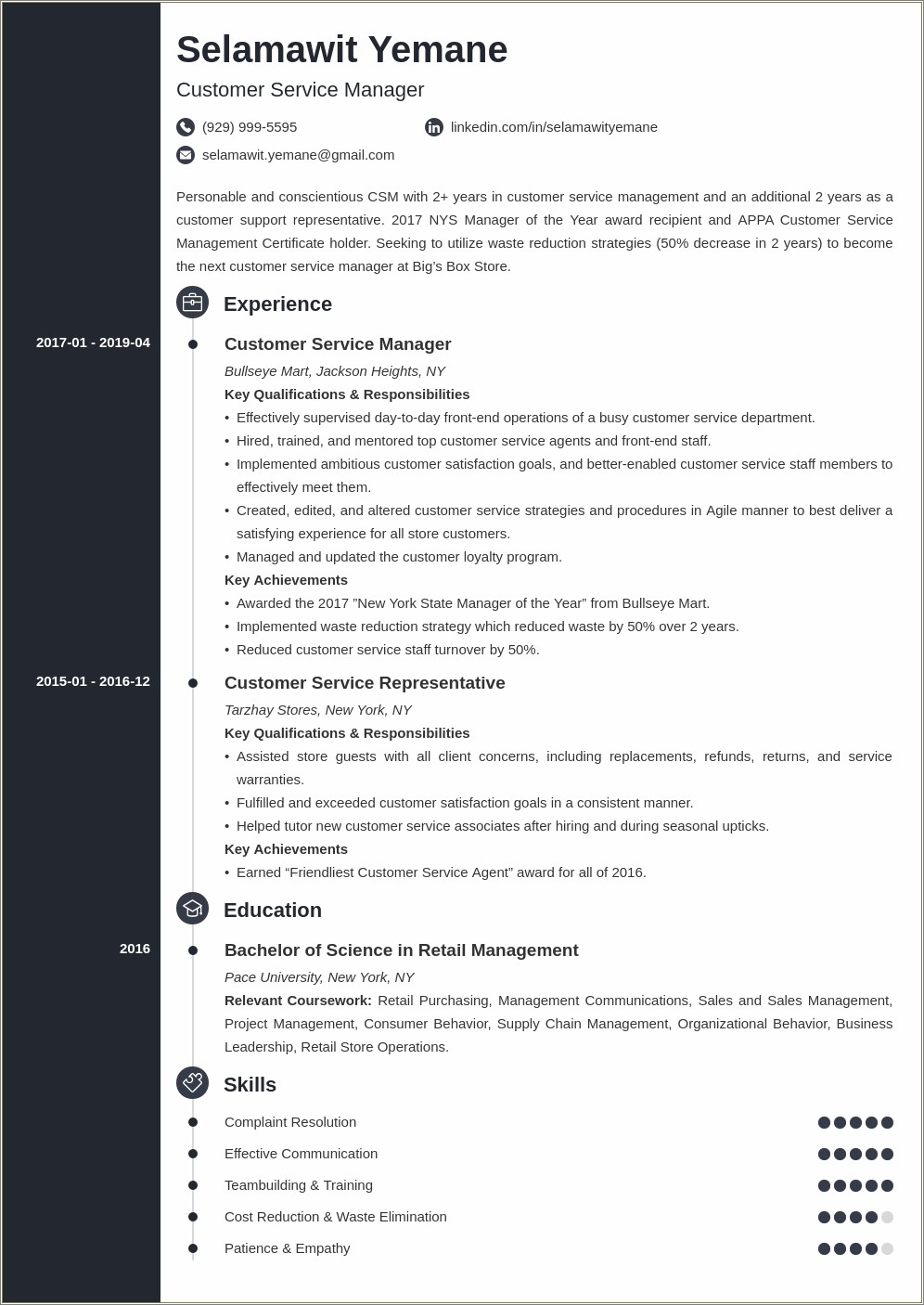 Resume Summary Of Qualifications Director Of Support