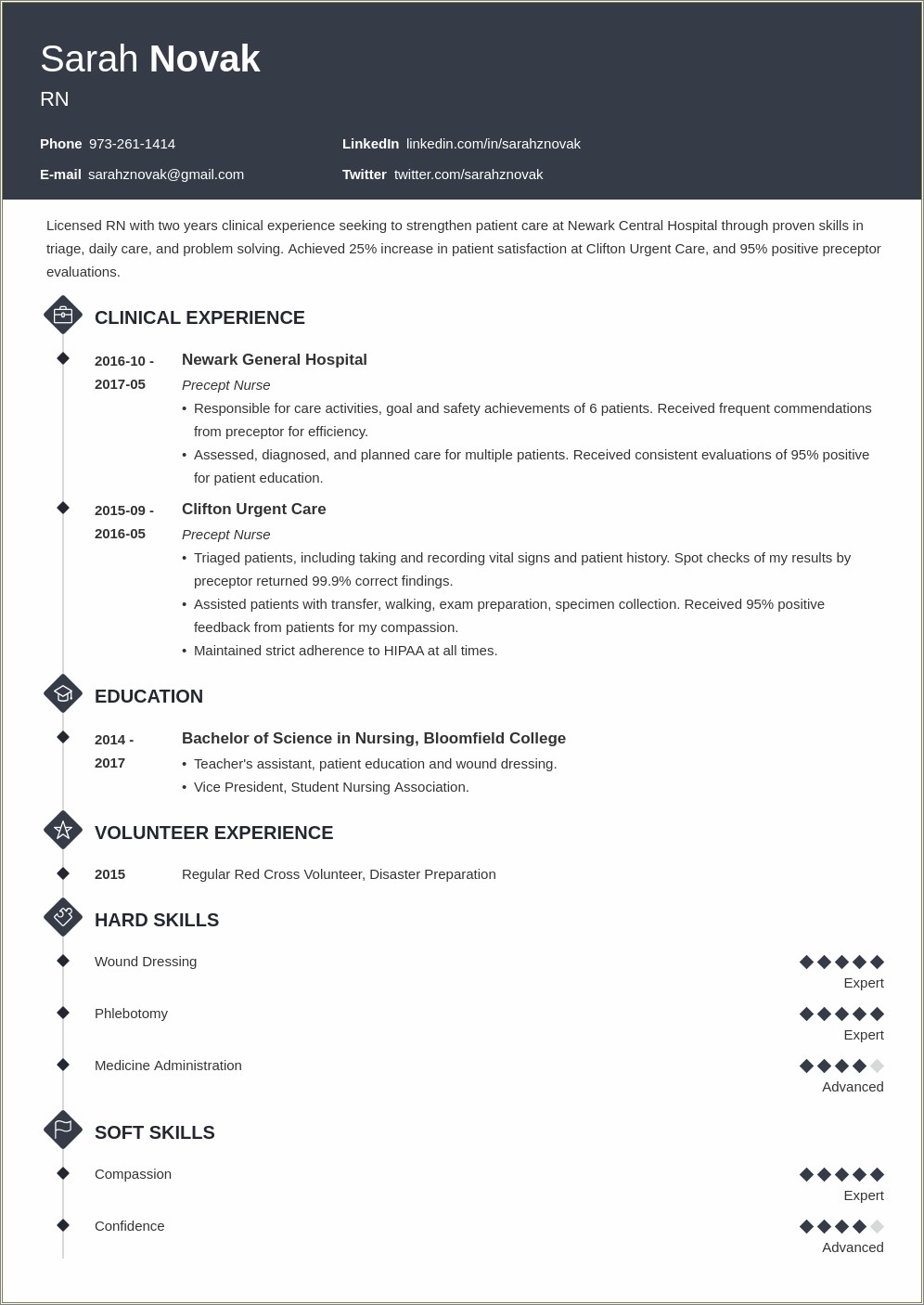 Resume Summary Statement Examples For Nursing Students