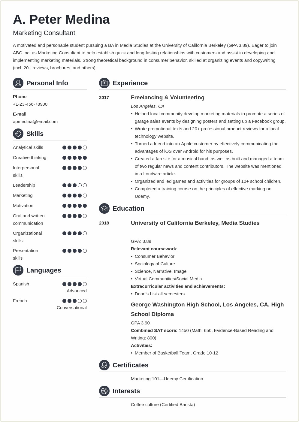 Resume Summary Thats Best For Little Experience