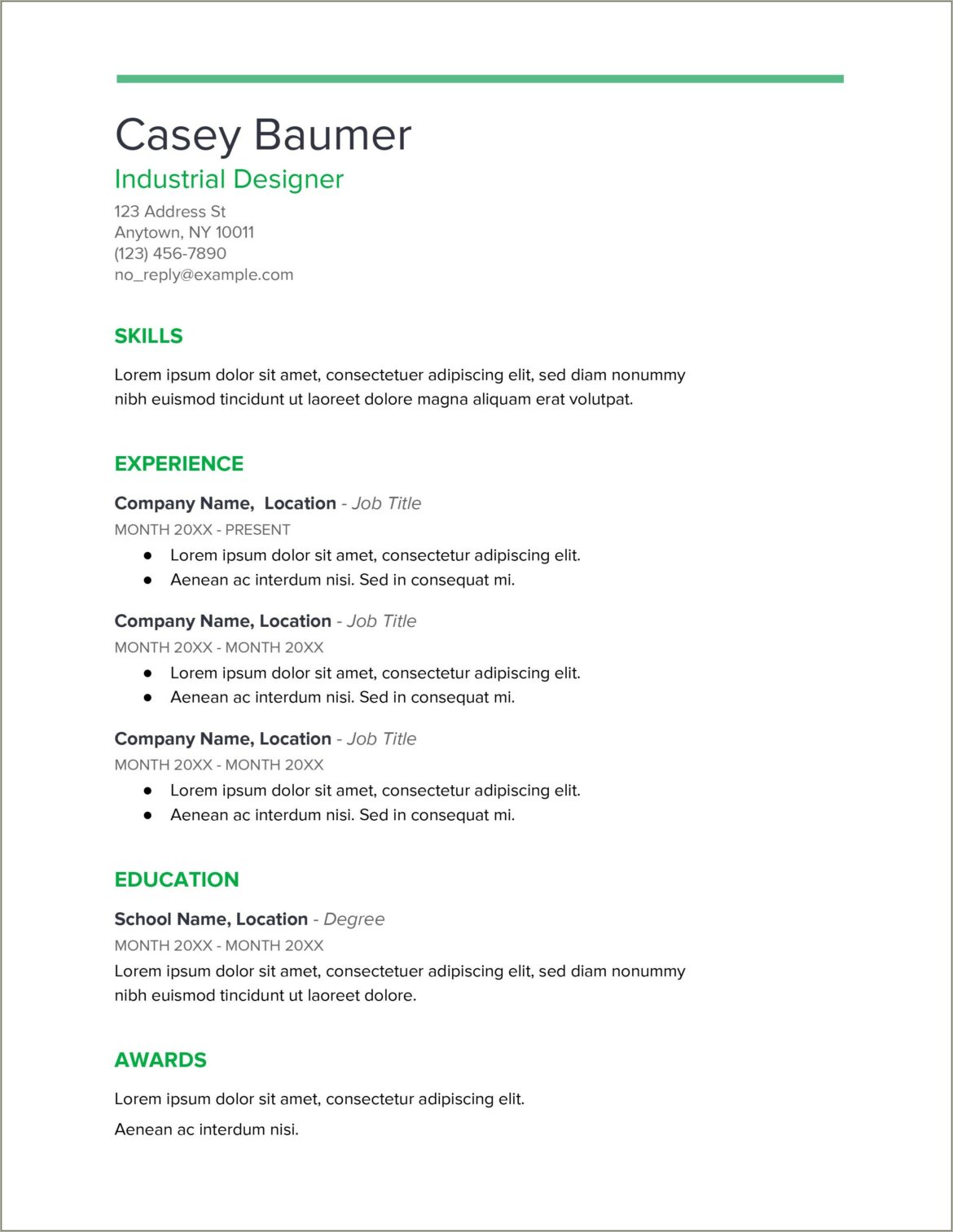 Resume Template 18 Yr Old Education