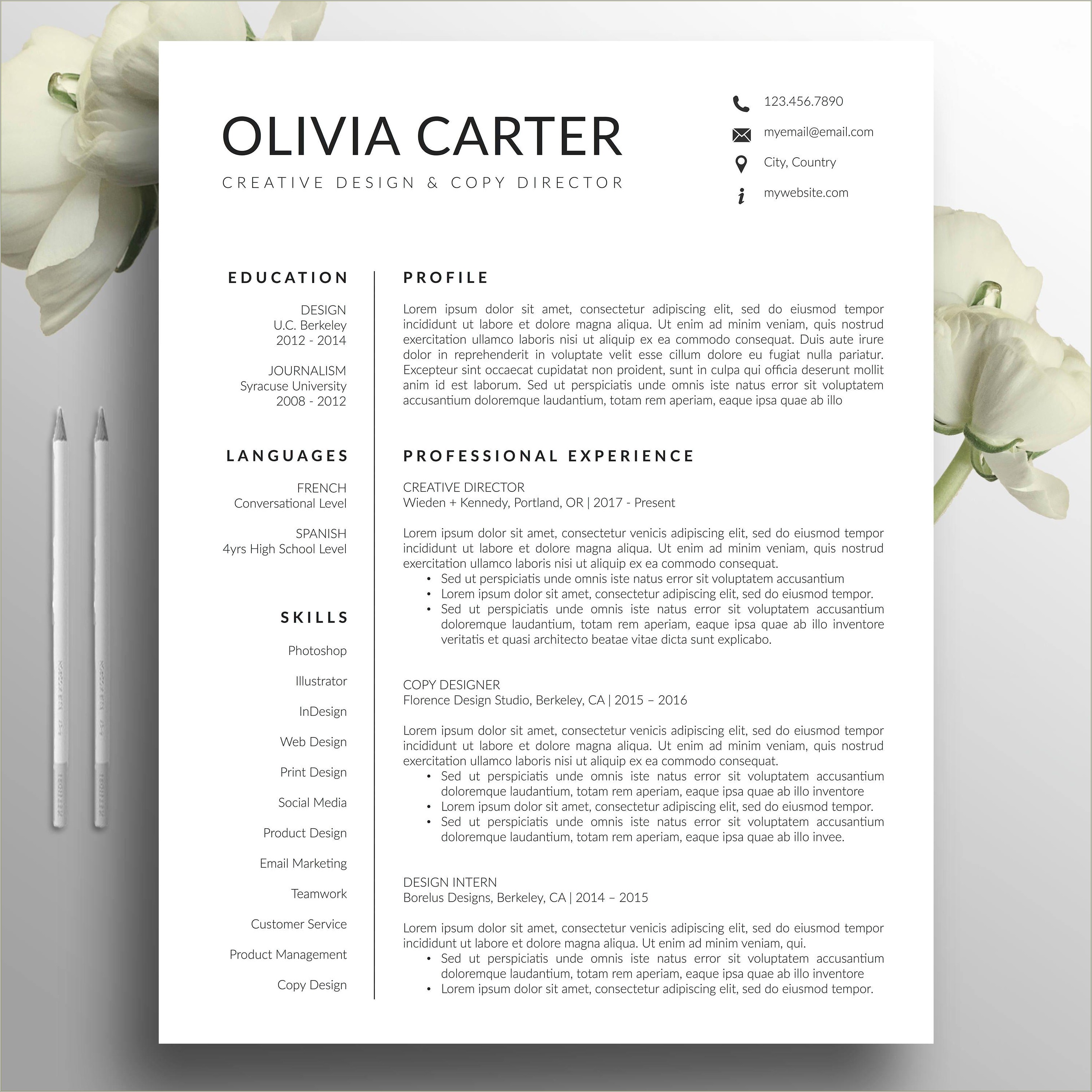 Resume Template Cover Letter Microsoft Word