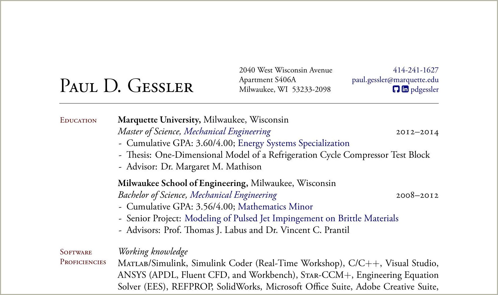 Resume Template For Assistant Professor In Engineering College