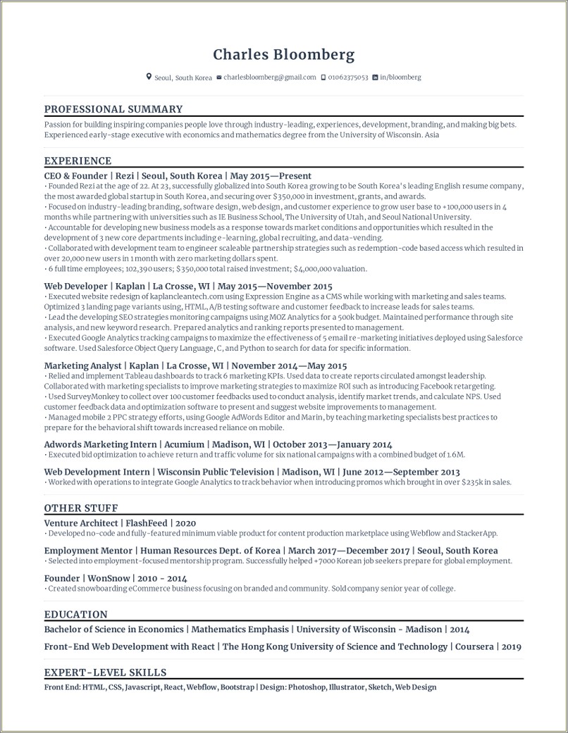 Resume Template For First Time Job Seekers