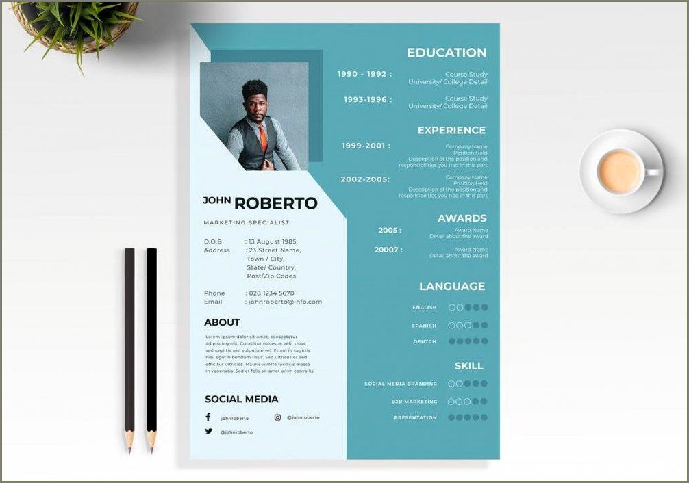 Resume Template On Word For Free