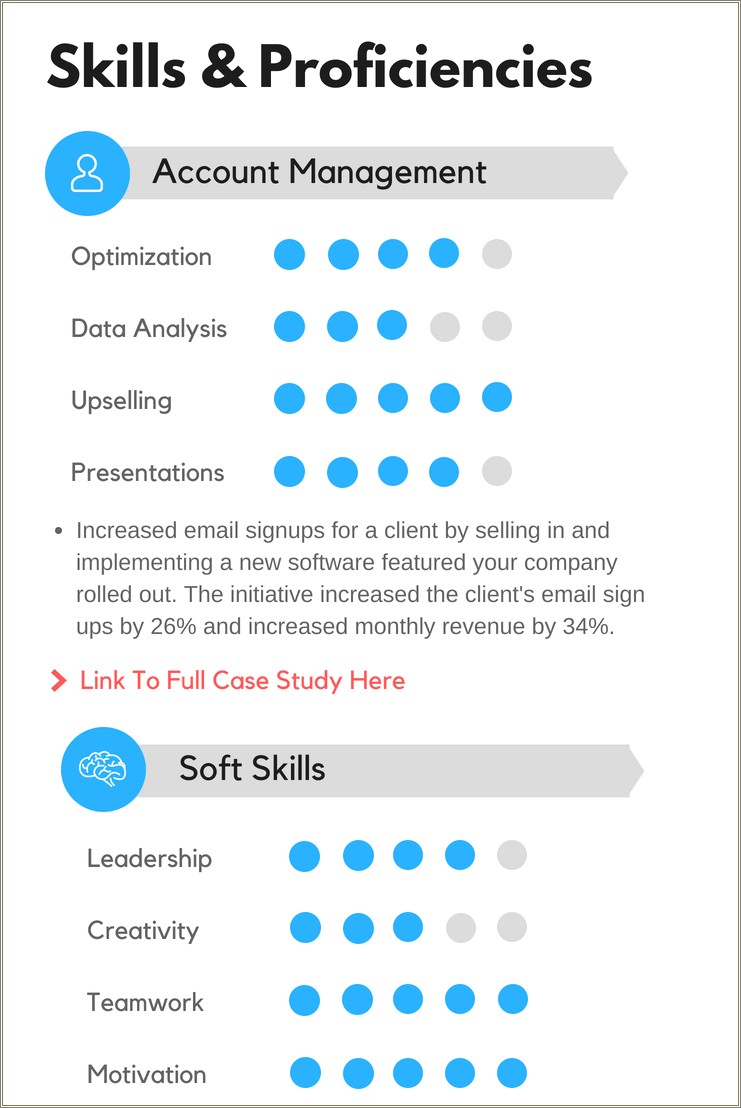 Resume Template Skills Tab Right Corner