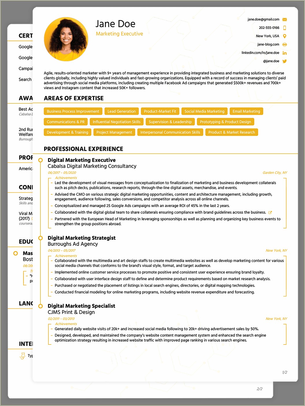 Resume Template With No Paid Work Experience