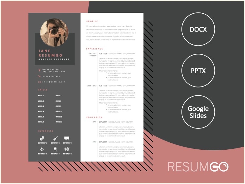 Resume Template With Side Bar Free