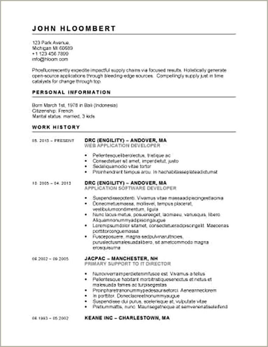 Resume Templates And Open Office Document
