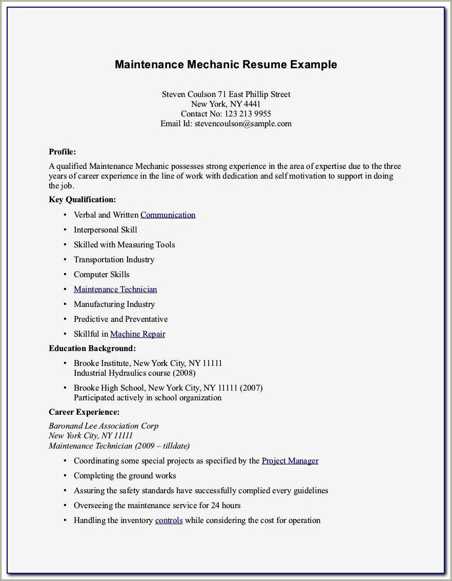 Resume Templates For High School Students No Experience