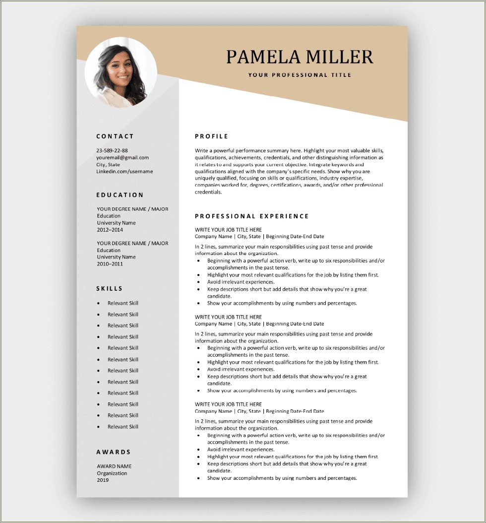 Resume Templates For Immediate Download Free