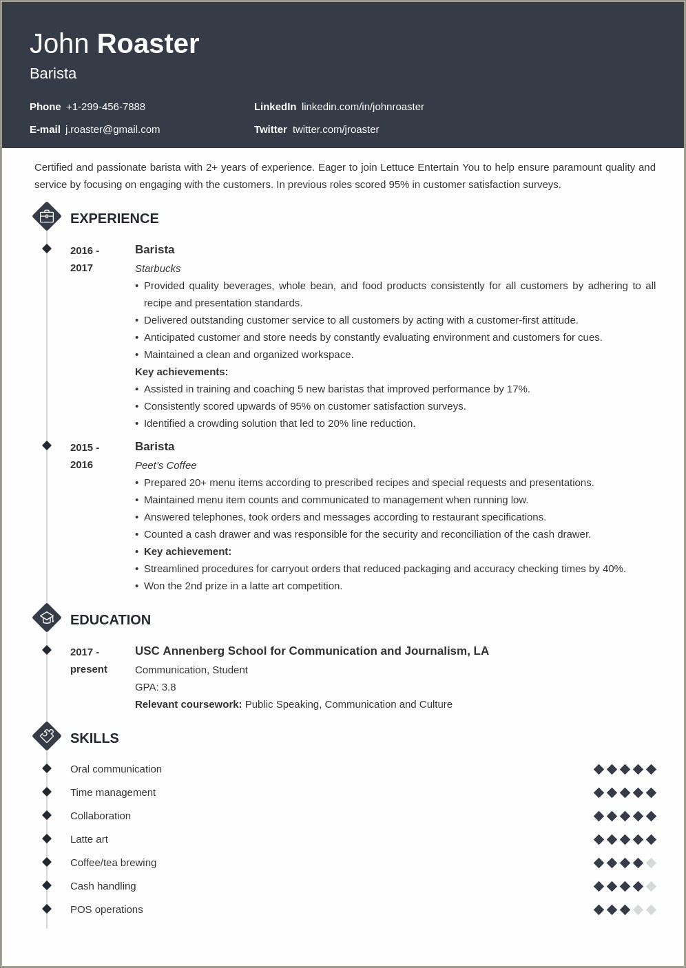 Resume Templates With Hobies And Language