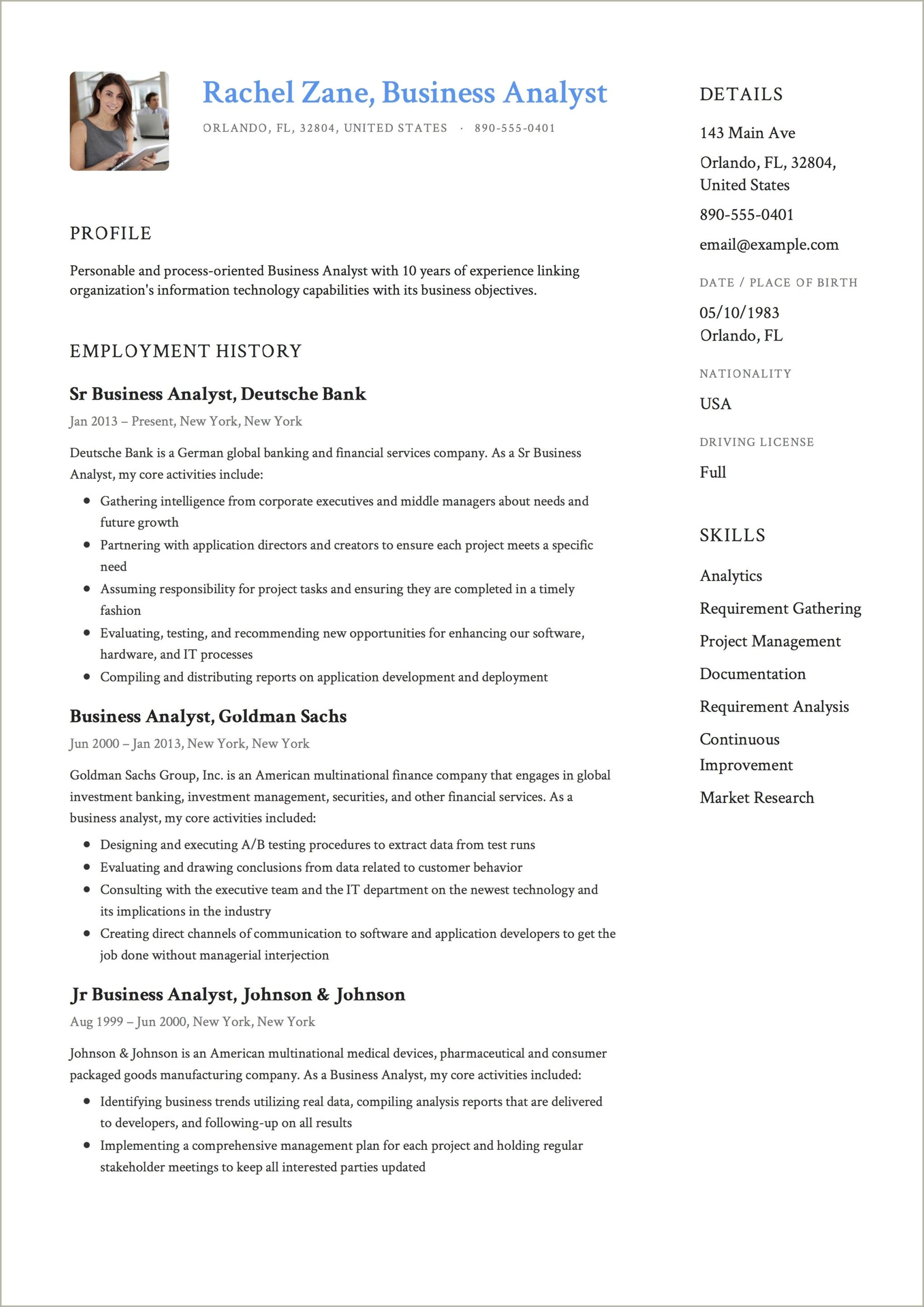 Resume That Got A Job At Goldman Sachs