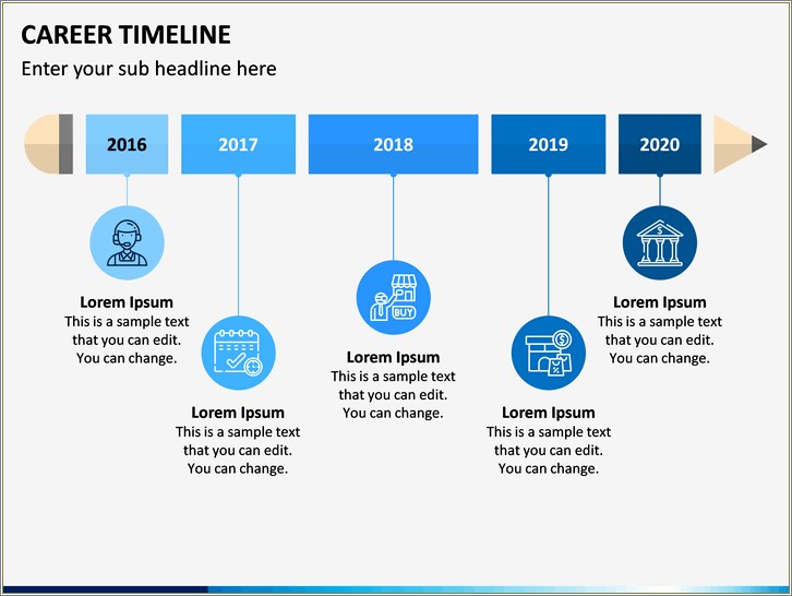 Resume Timeline Career Path Powerpoint Template