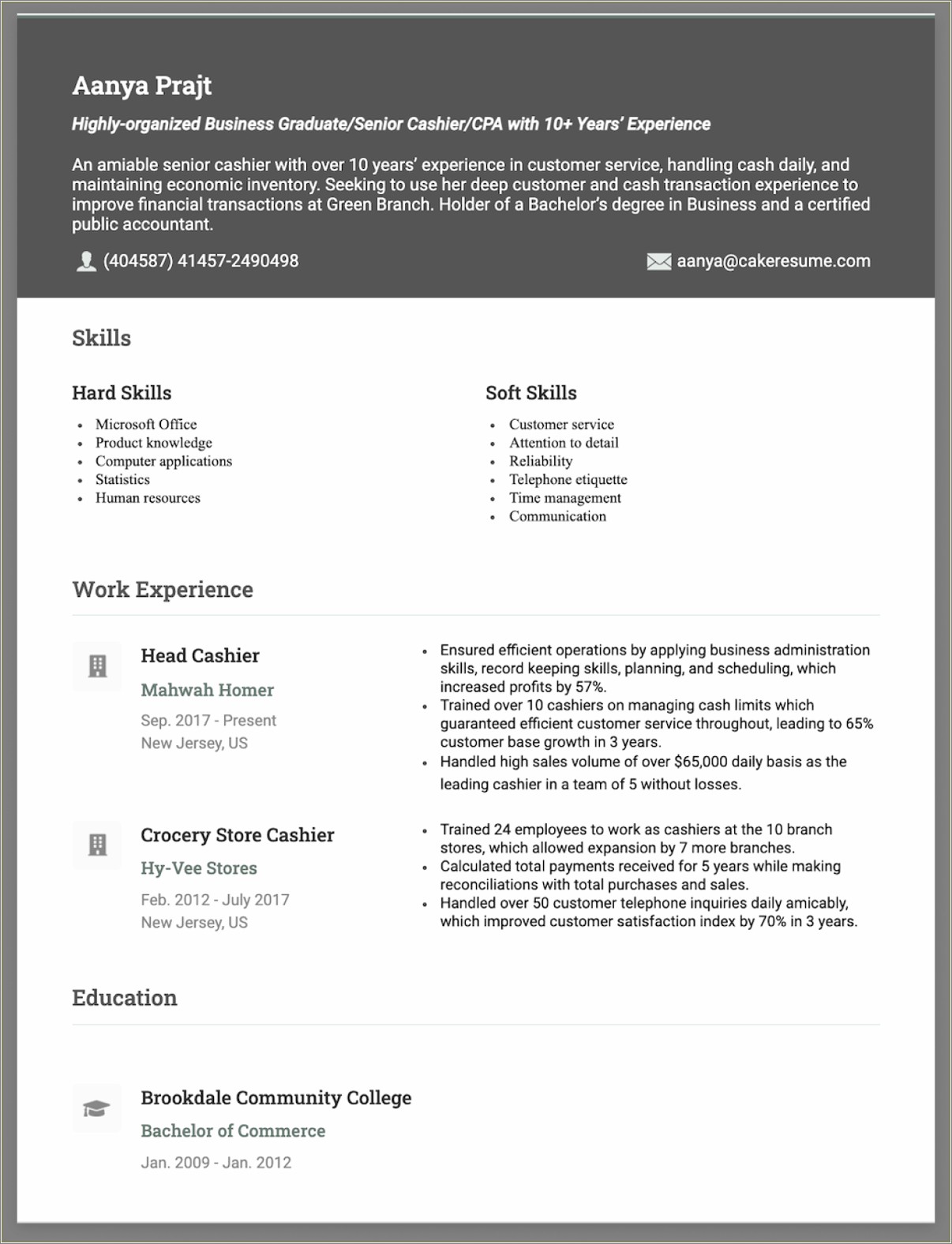Resume Tip Summary For Entry Level Position