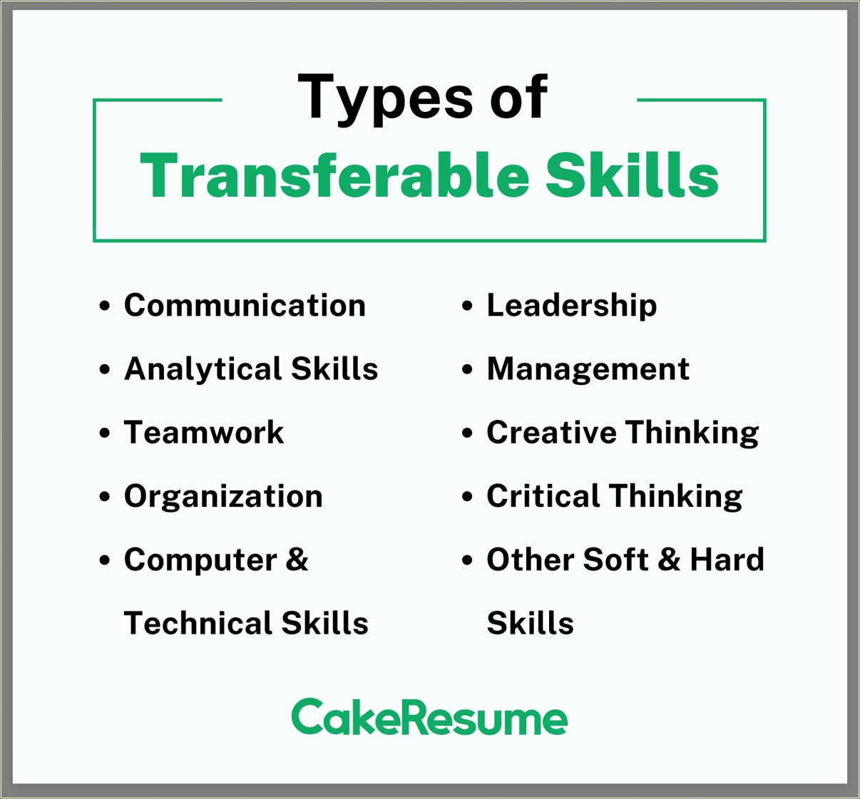 Resume Transfer Of Skills And Abilities