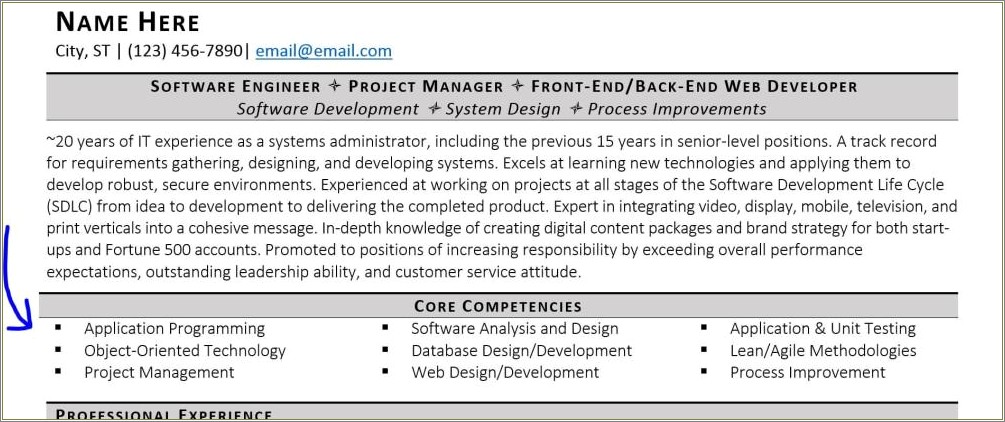 Resume With Over 25 Years Experience