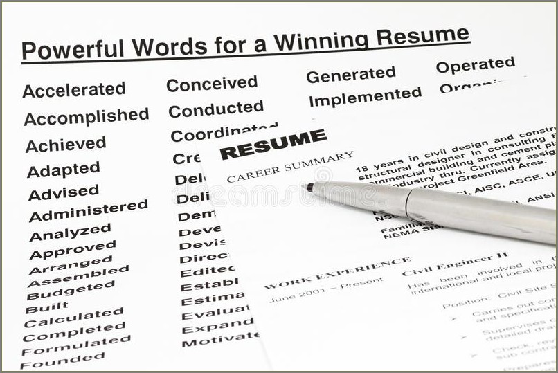 Resume Words For Cheerful And Professional