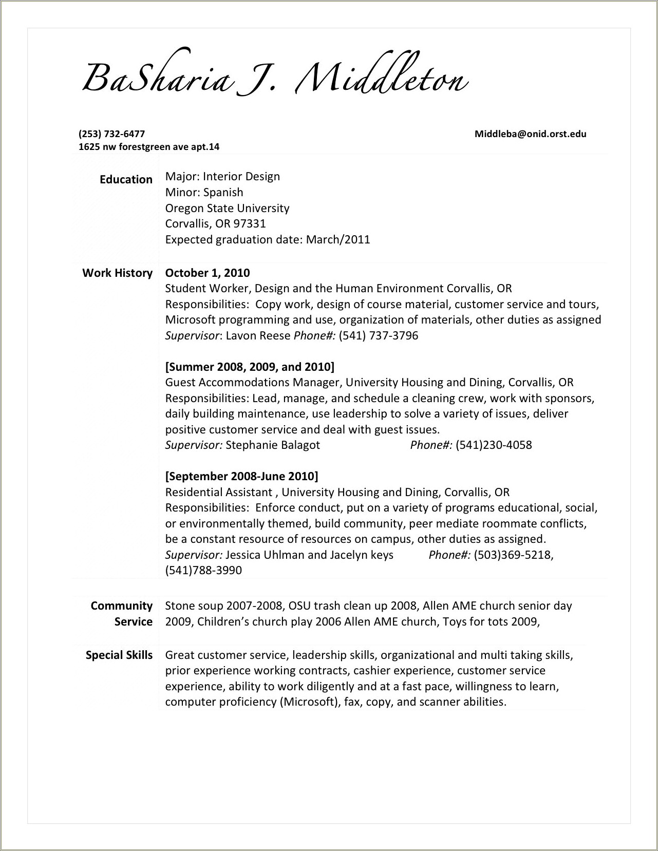 Resume Words For Voice Service Plat