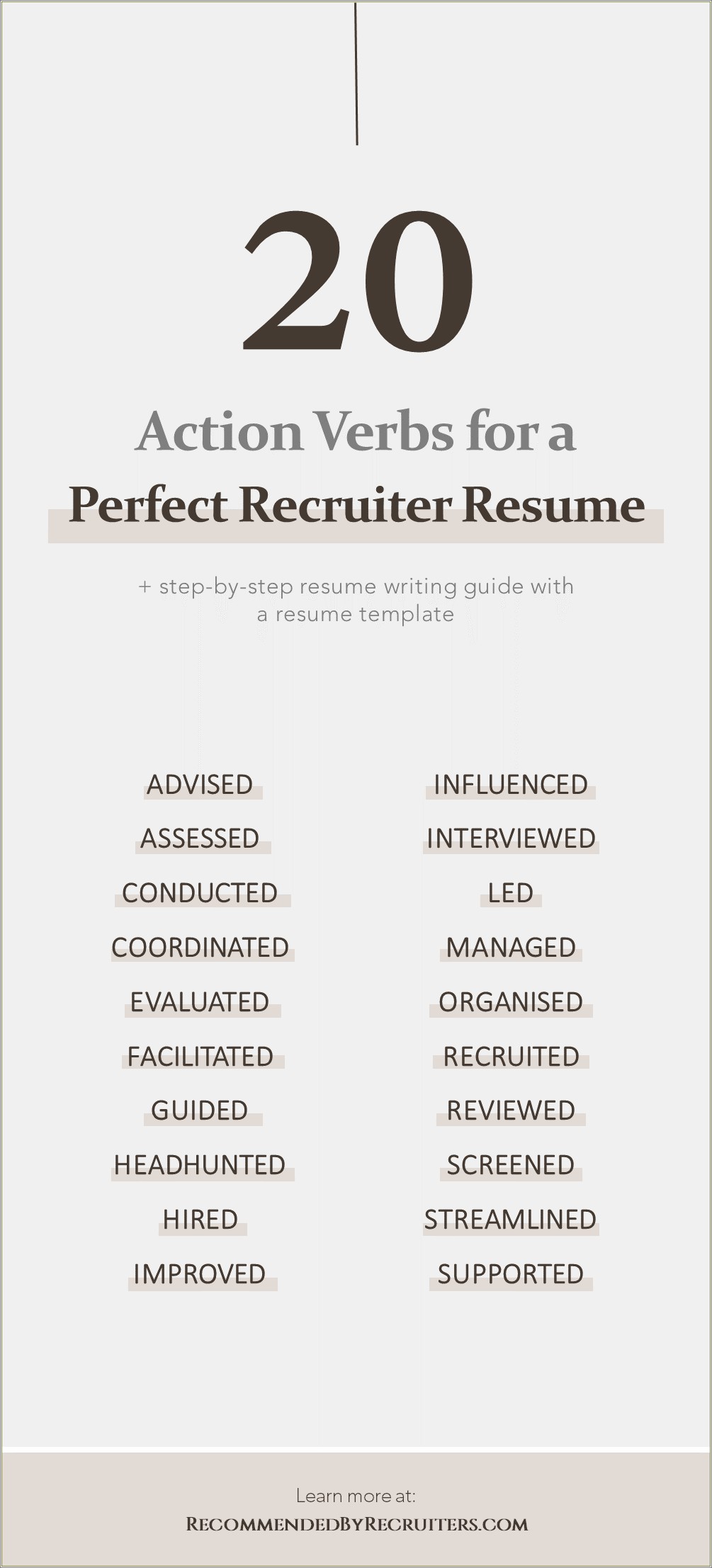 Resume Words For Working On Your Own