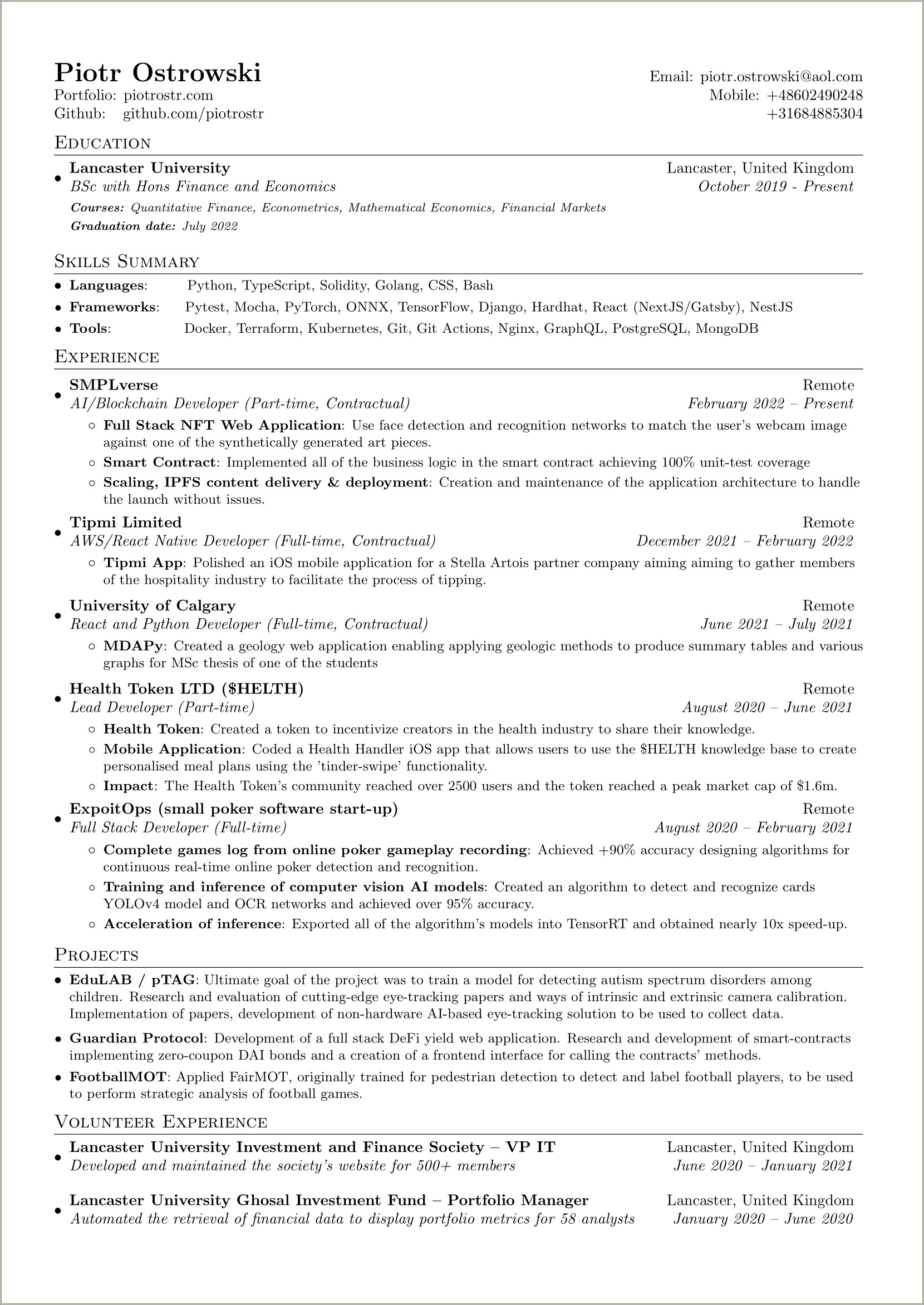 Resume Working With Children Who Have Autism