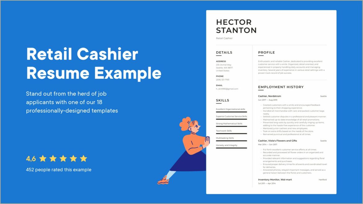 Retail Cashier Objectives For Resume Sample