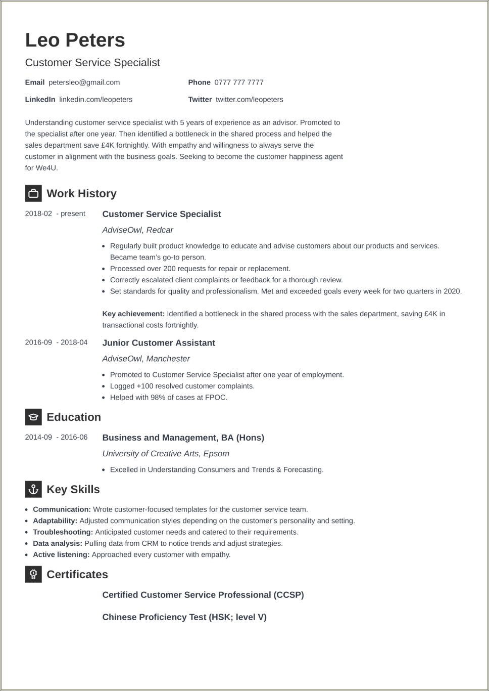 Review Templates For Cvs And Resumes