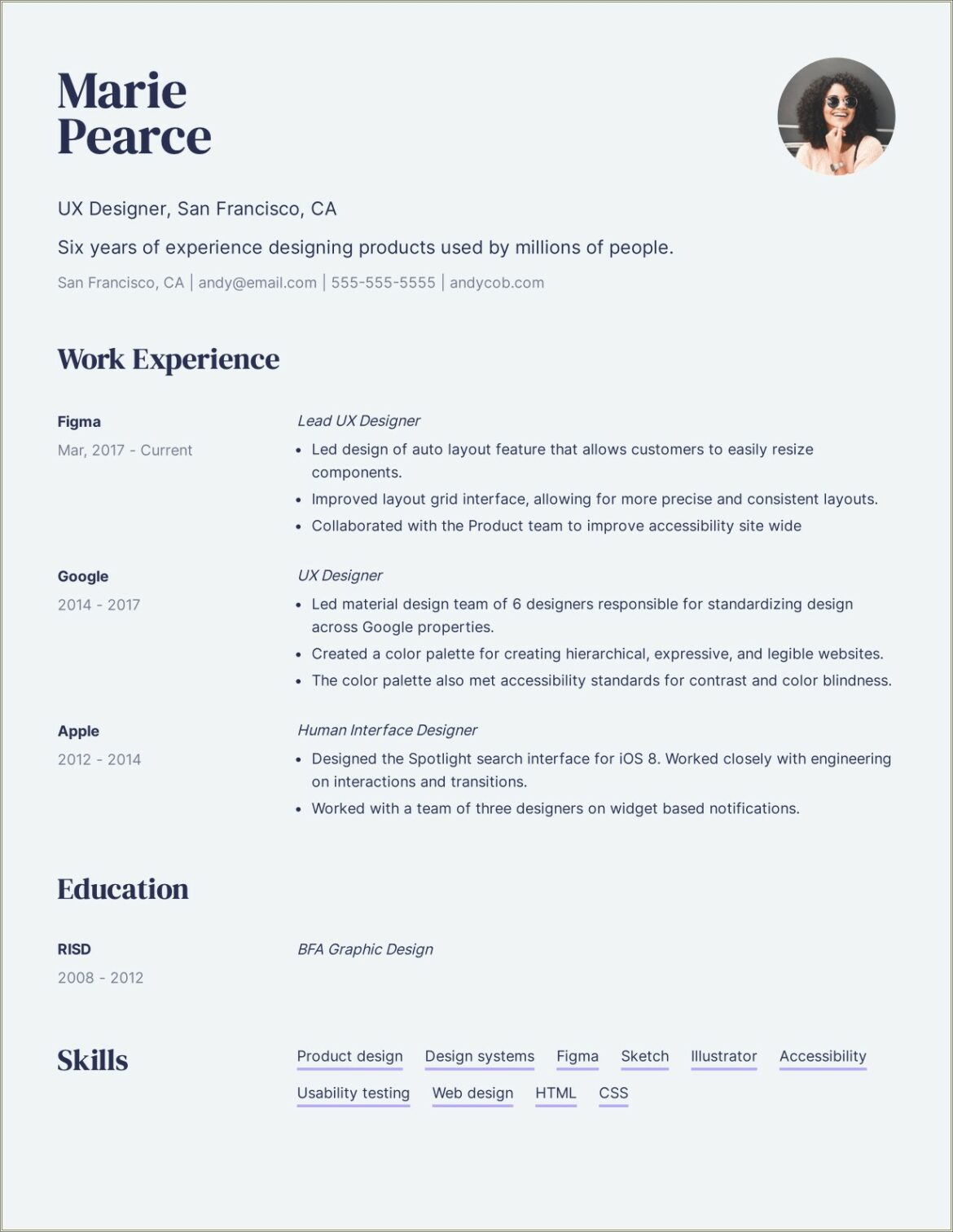 Rhode Island School Of Design Resume