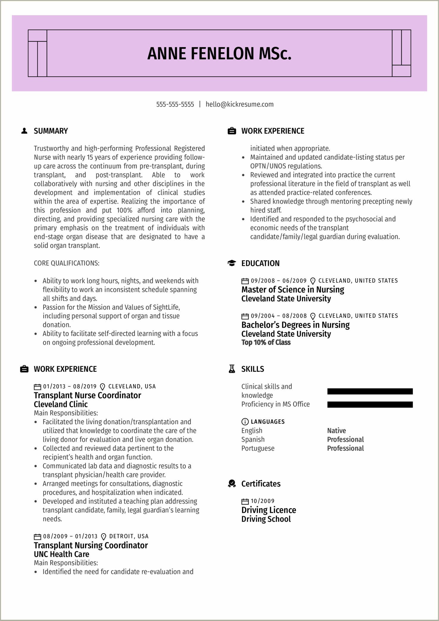 Rn Case Manager Office Hospice Resume