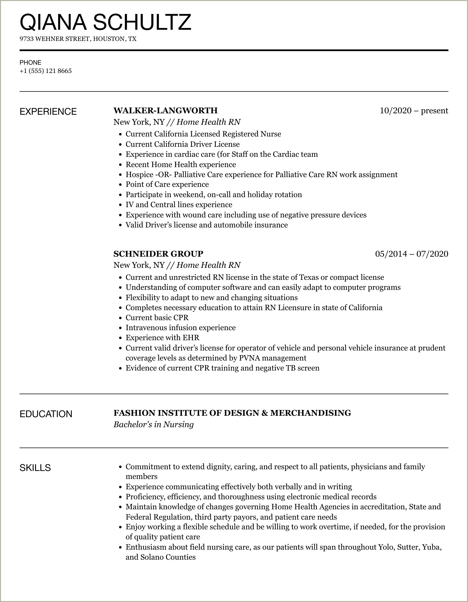 Rn Resume Example For Women's Clinic