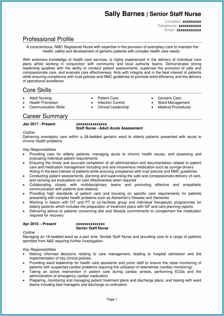 Rn Skills And Qualifications For Resume