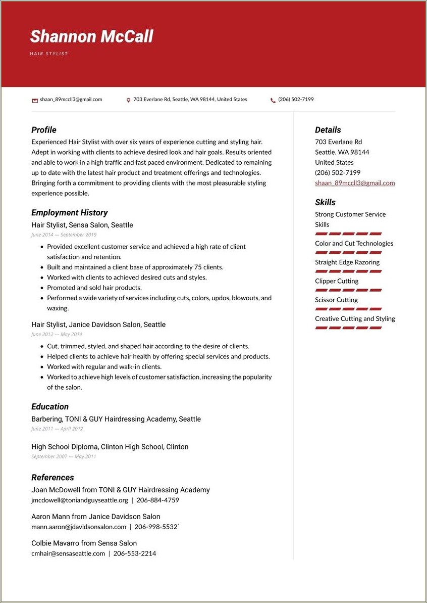Salary Requirements On A Resume Example