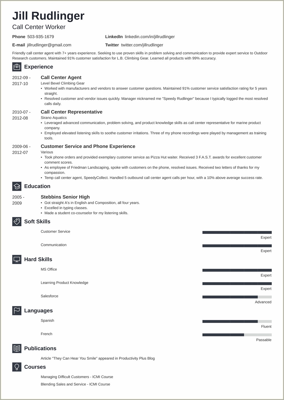 Sales Account Manager Coca Cola Resume Template