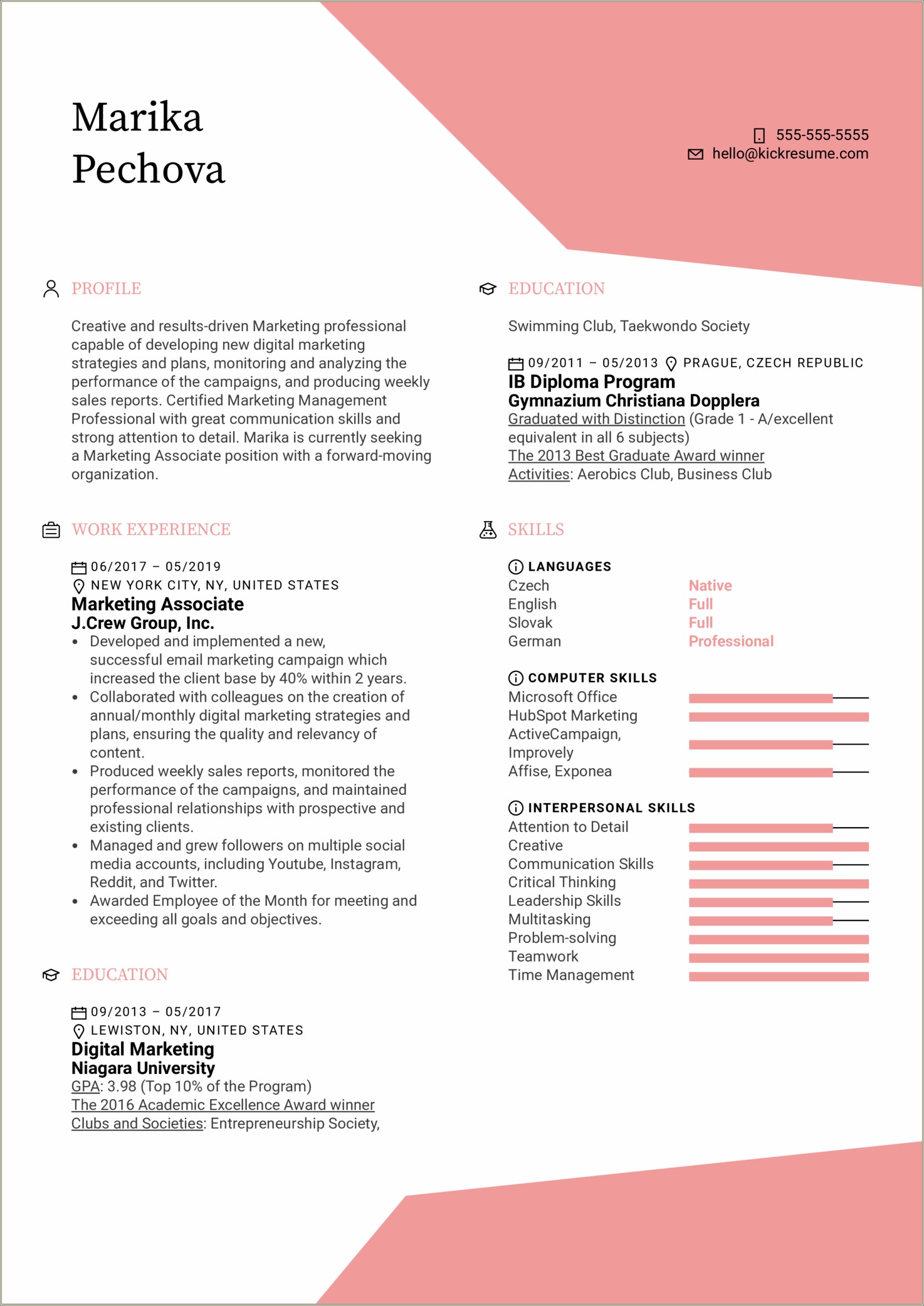 Sales And Marketing Associate Resume Objective