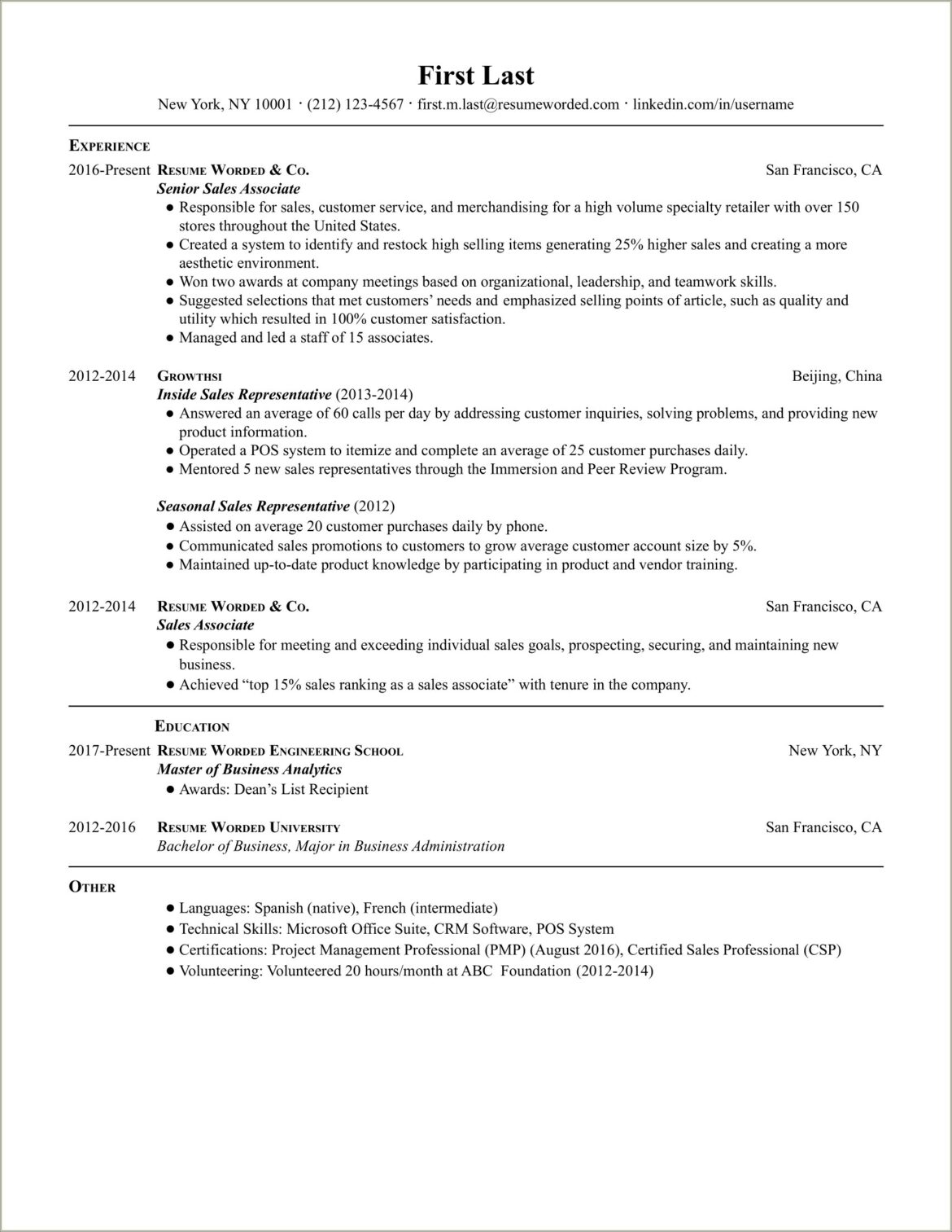 Sales Associate Resume Sample & Template Monster.camonster.ca