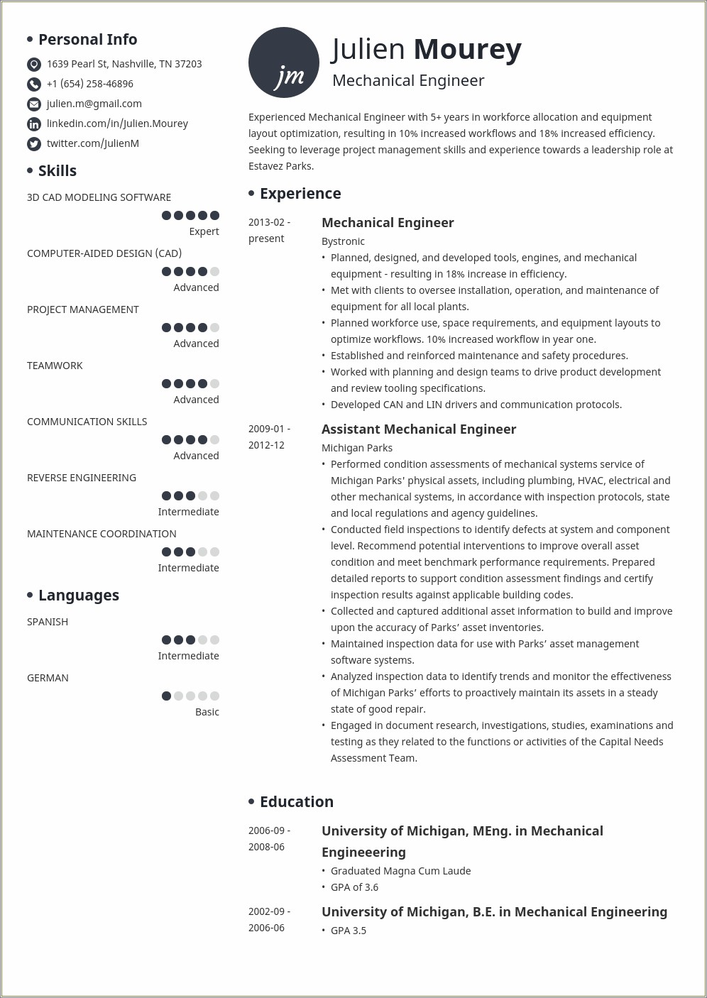 Sales Engineer Entry Level Sample Resume