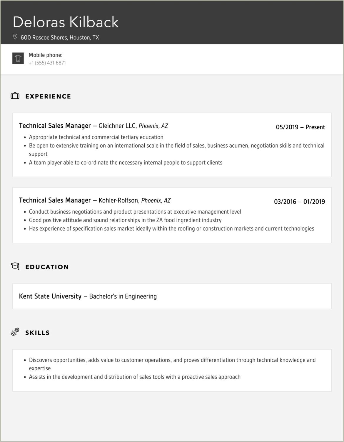 Sales Manager Roofing Description For Resume