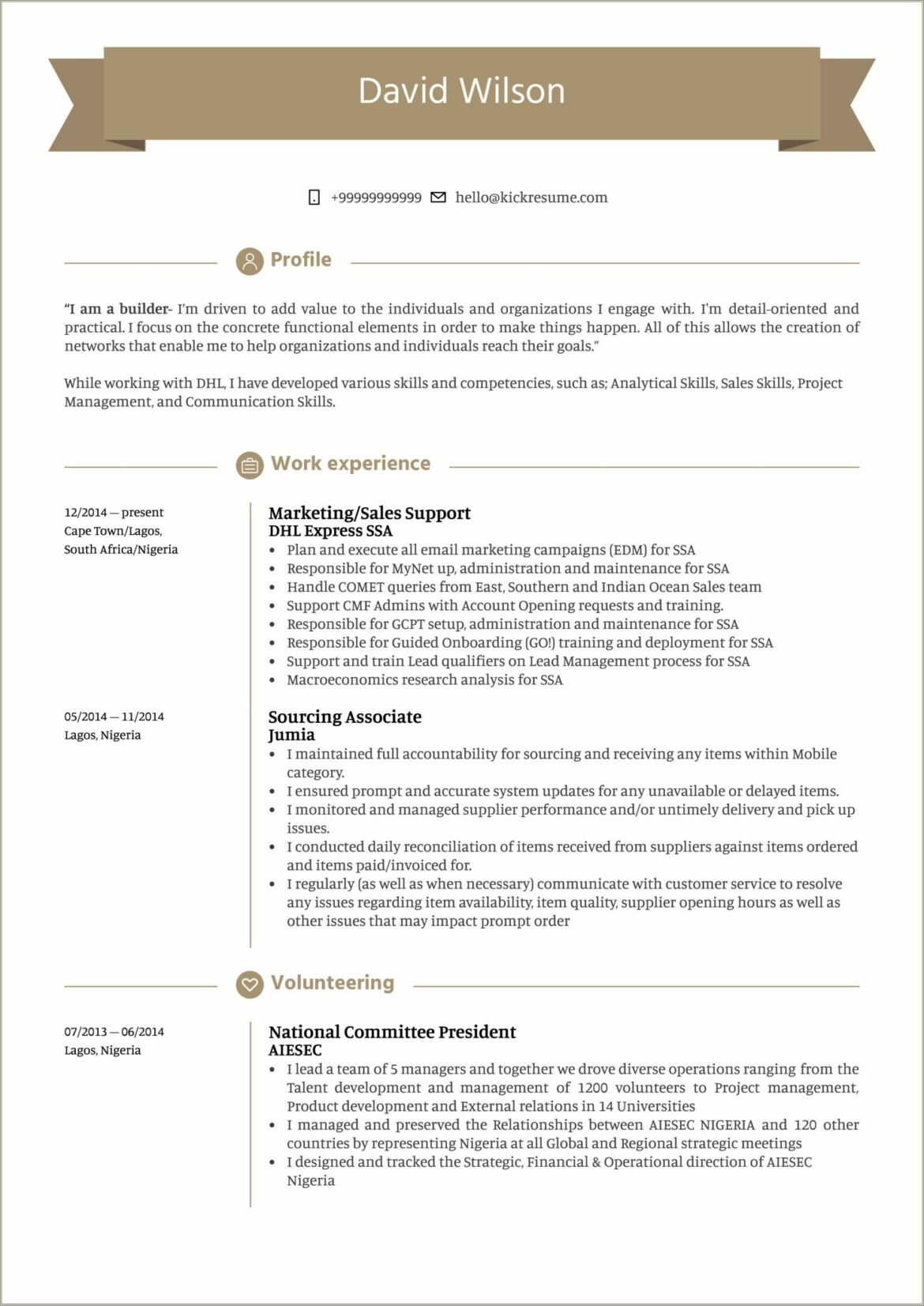 Sales Support Job Description On Resume