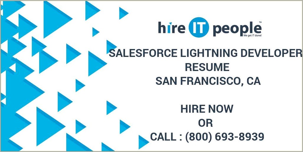 Salesforce Architect With Lightning Experience Resume