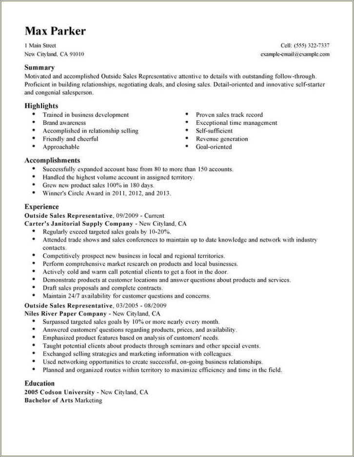 Salesperson At A Boutique Job Duties On Resume